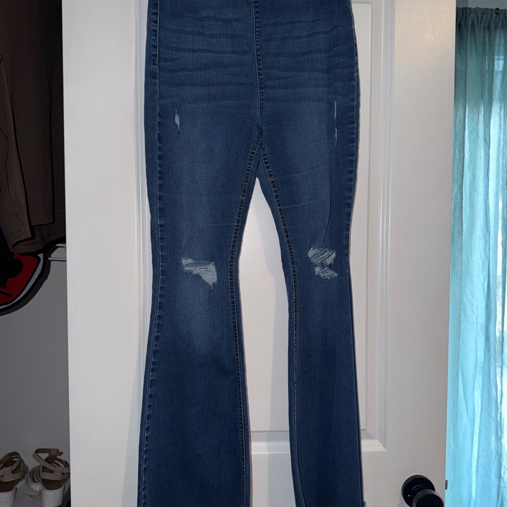 Trendy Boutique Dark Blue Flare Jeans